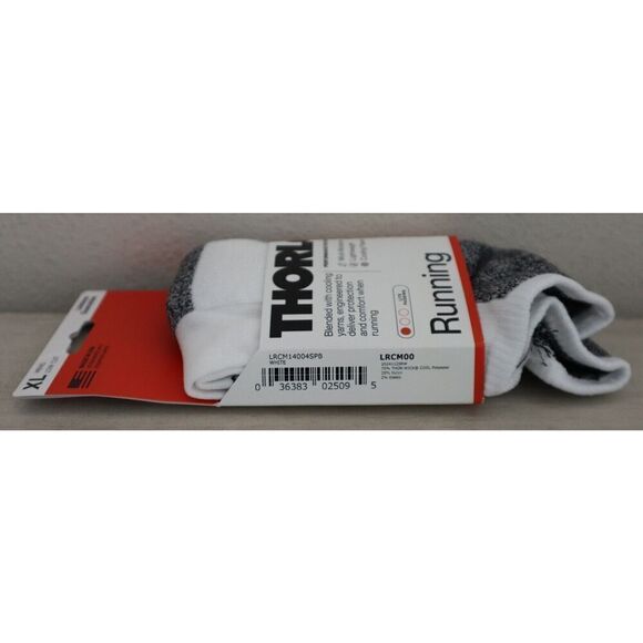 Thorlos LRCM00 Men's Sz XL White Lite Padding Low Cut Running Socks - Picture 3 of 5